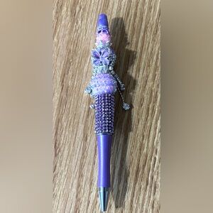 NEW Glamorous Purple Pen with Rhinestone and  Butterfly 🦋
